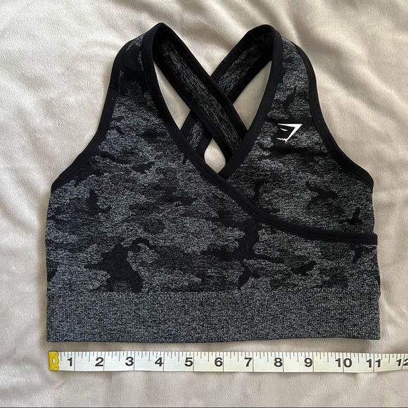 Gymshark Black Camo Sports Bra - Picture 2 of 6